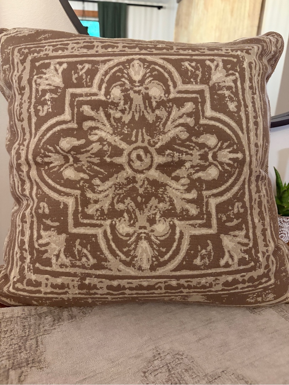 Restoration Hardware CORSICA OUTDOOR PILLOW COVER - TILE - SQUARE